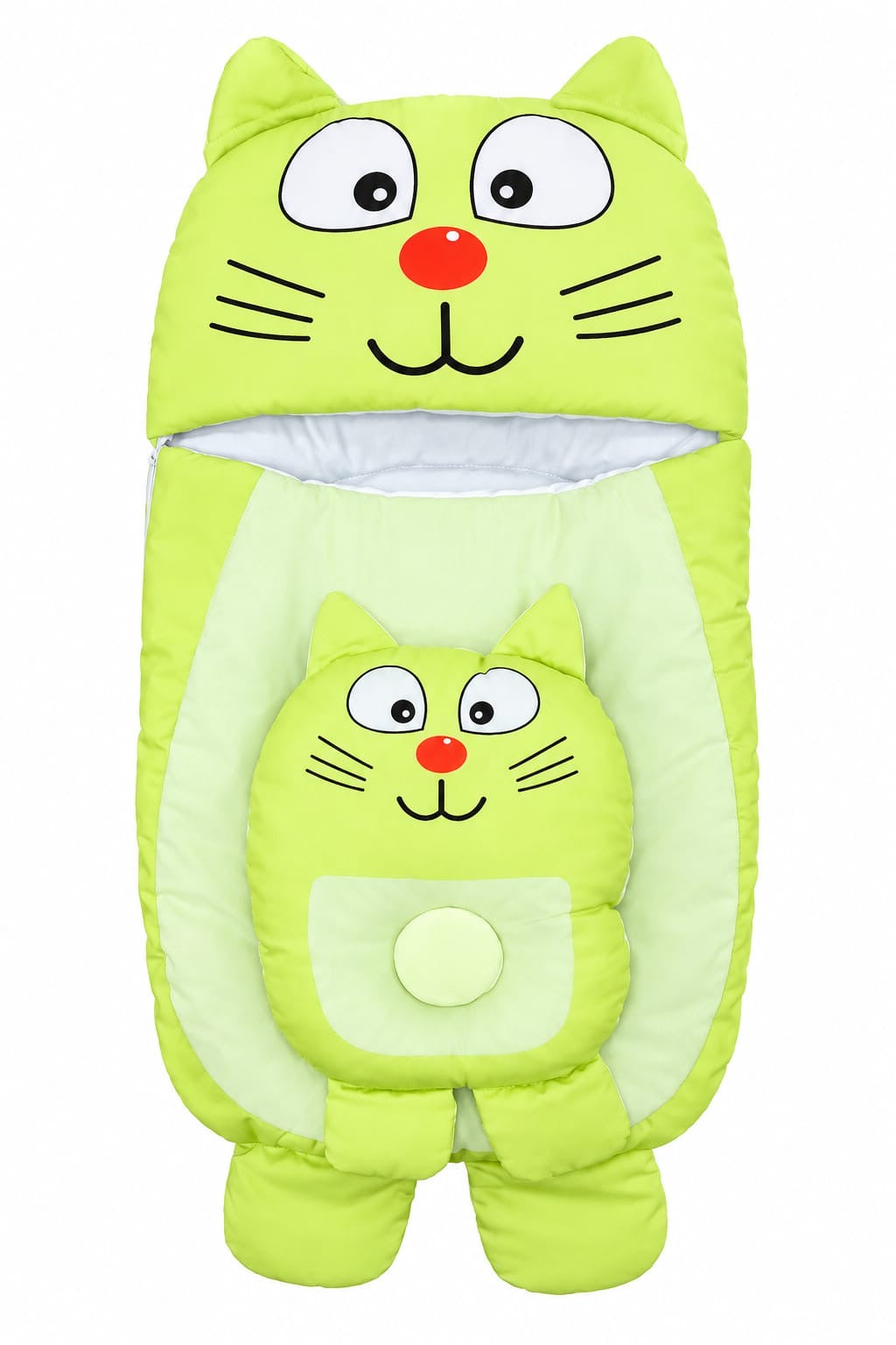 Green cat toddler nap mat