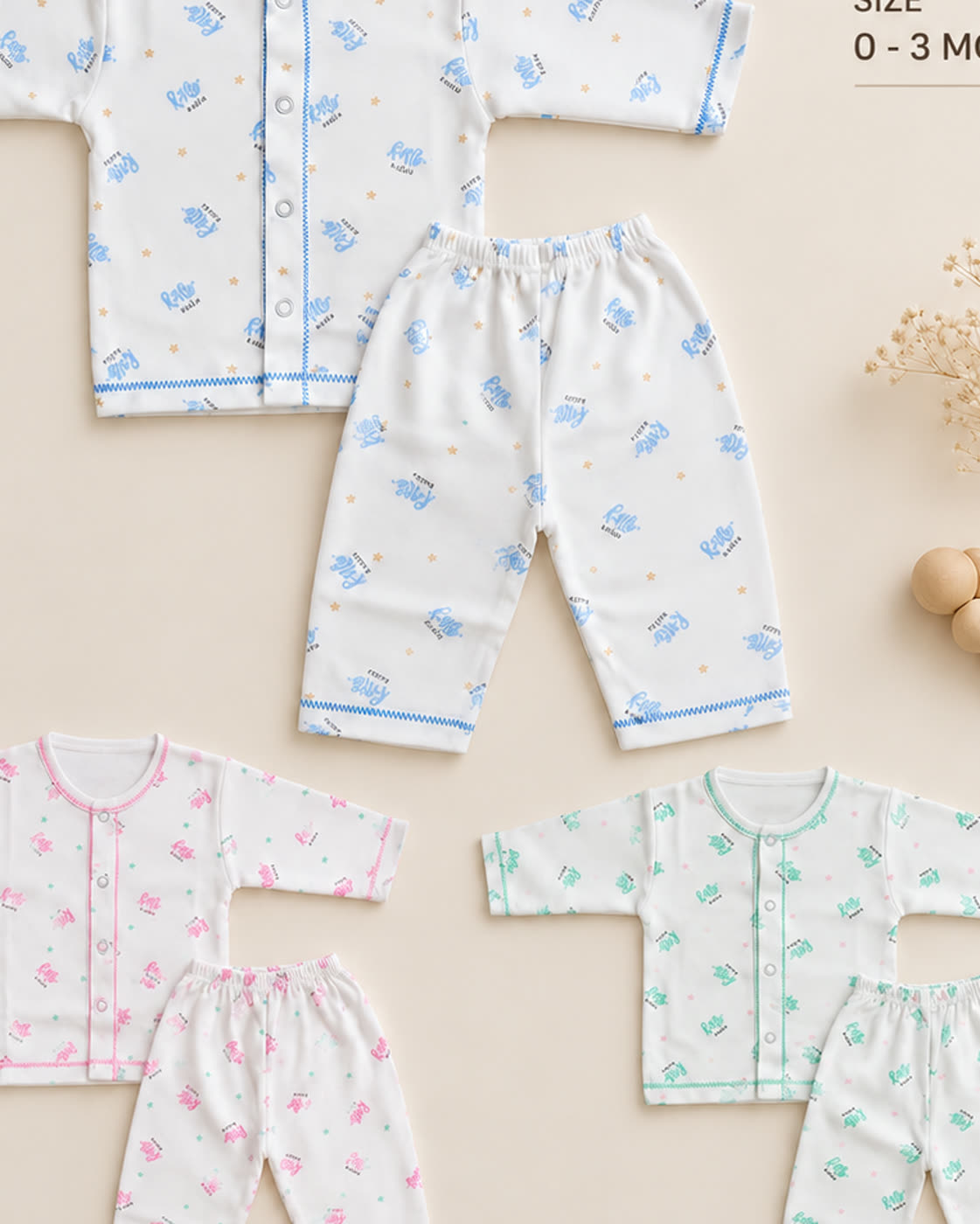 Baby Shirt & Pajama Set 0â3 Months | Soft Cotton - alternate view 3