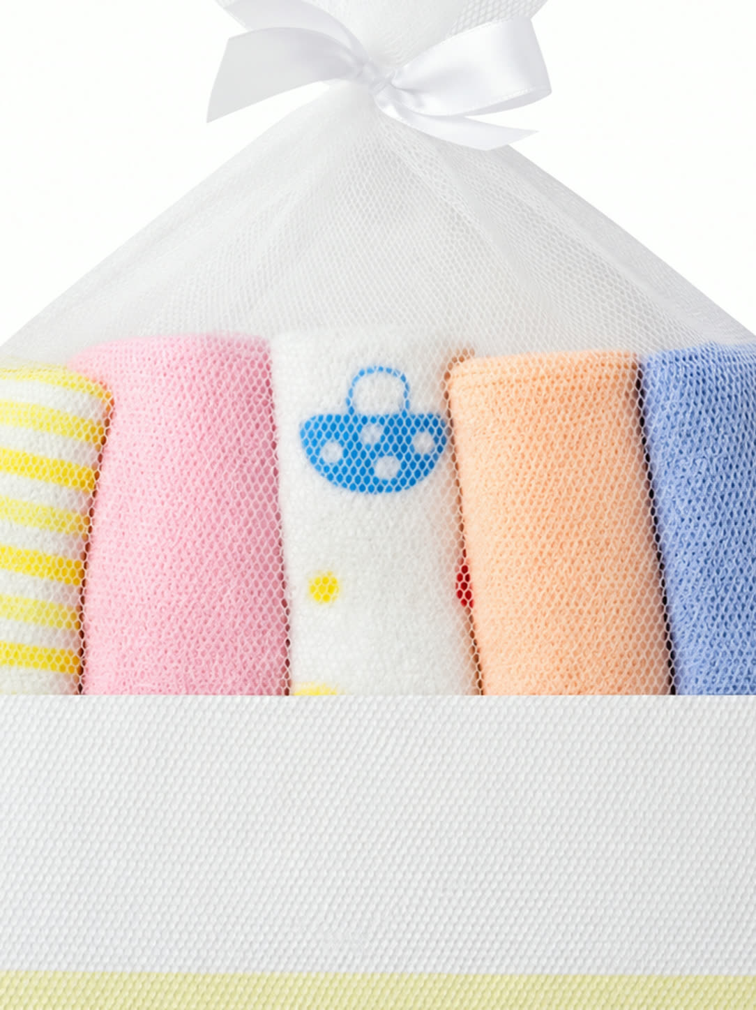 Baby Washcloths Gift Set in Organza Bag | Luxury B - alternate view 3