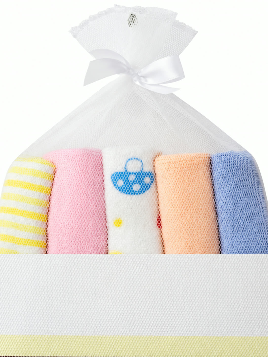 Baby Washcloths Gift Set in Organza Bag | Luxury B - alternate view 4
