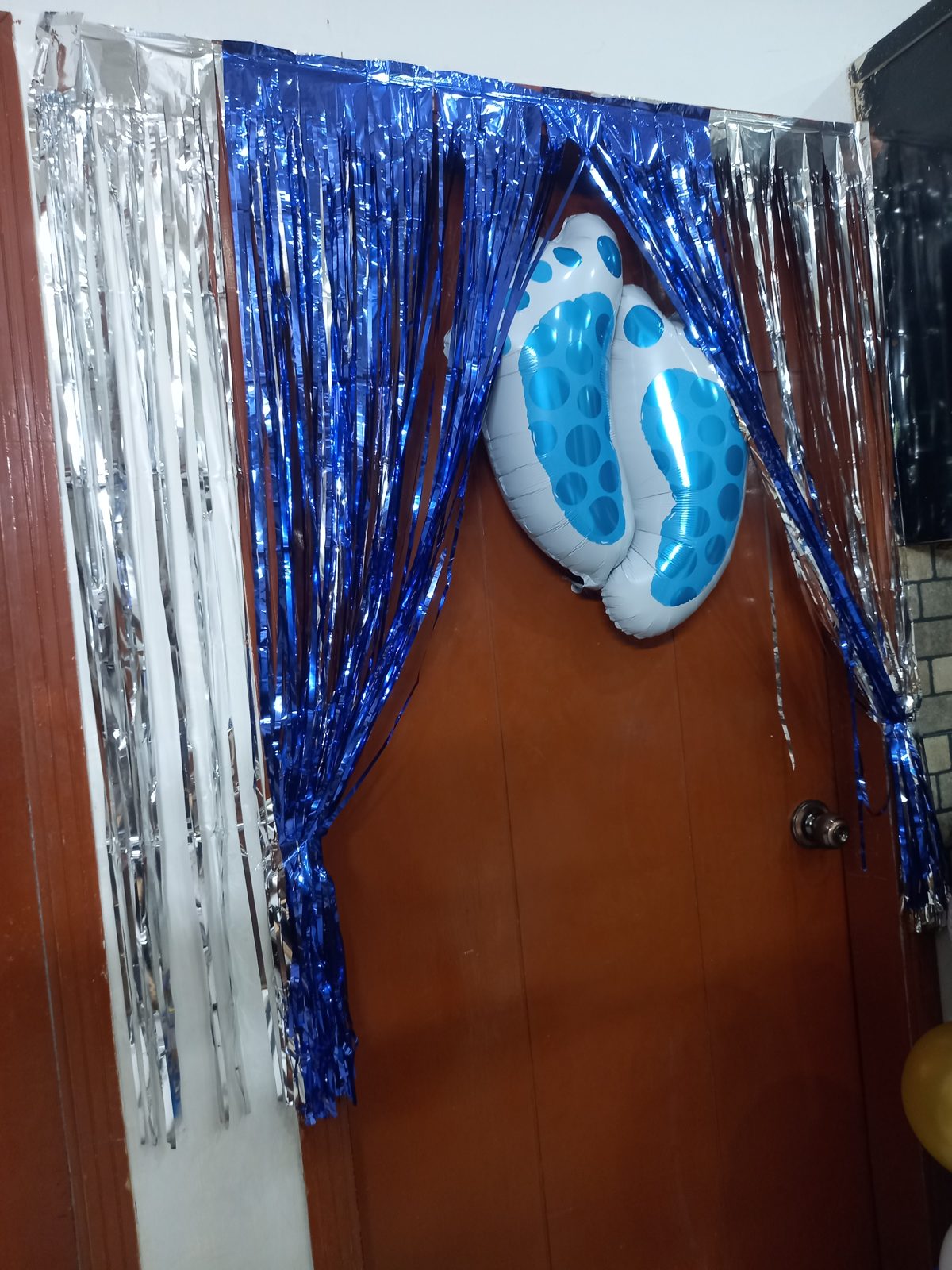 Baby Welcome Decoration – Blue Balloon Arch with Baby Welcome Foil Letters