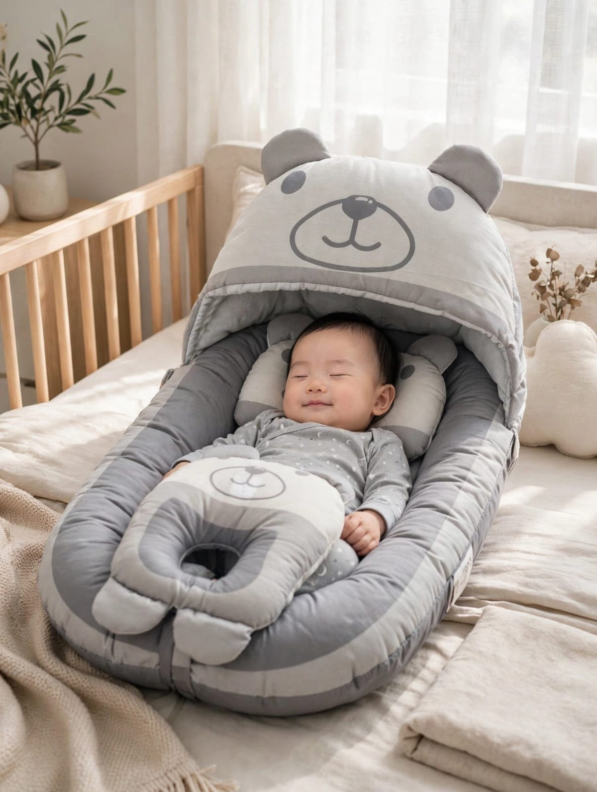 Bear Hug Baby Carry Nest Grey – Belinda Store Pakistan