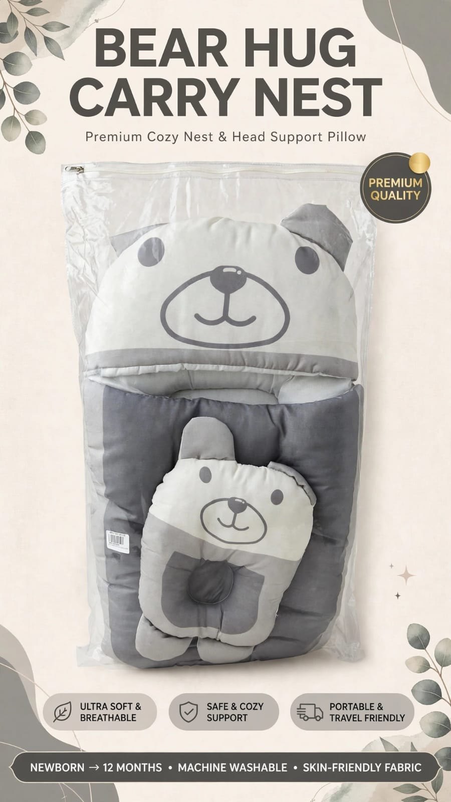 Bear Hug Baby Carry Nest Packing – Belinda Store Pakistan