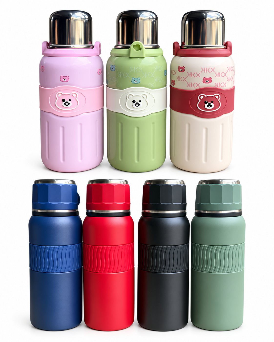 Cute Bear Thermos Bottle & Stainless Steel Thermos Flask