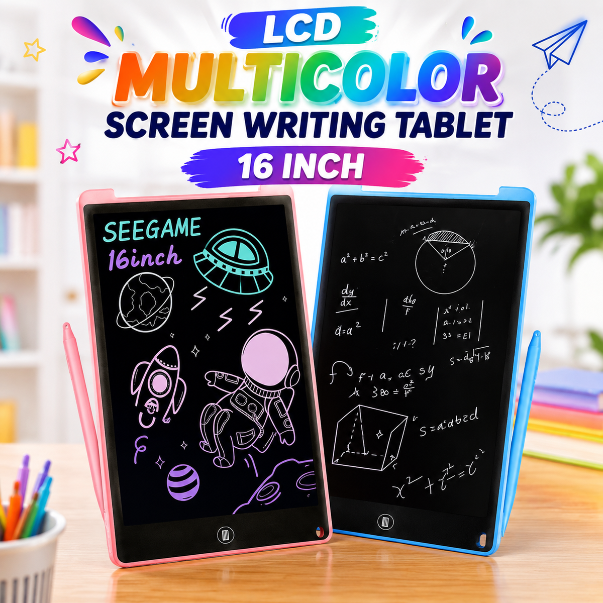 16" LCD Writing Tablet Multicolor