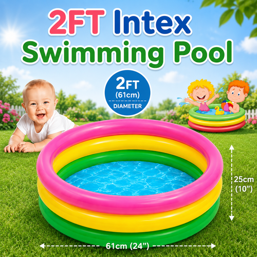 2 FT - Intex Rainbow Swimming Pool For Kids