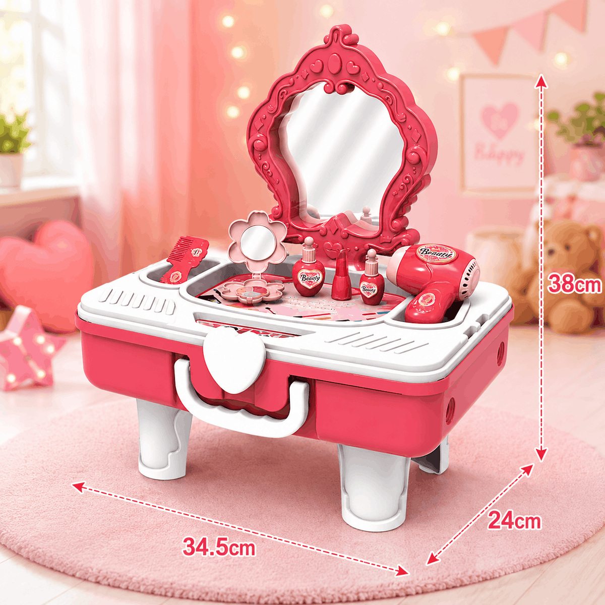 2 in 1 Draw-Bar Box Dressing Table Toys