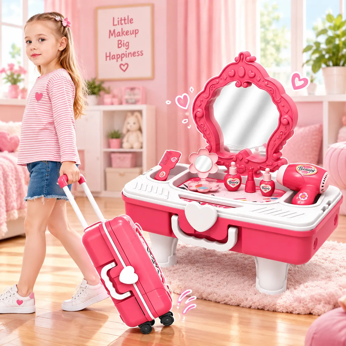2 in 1 Draw-Bar Box Dressing Table Toys