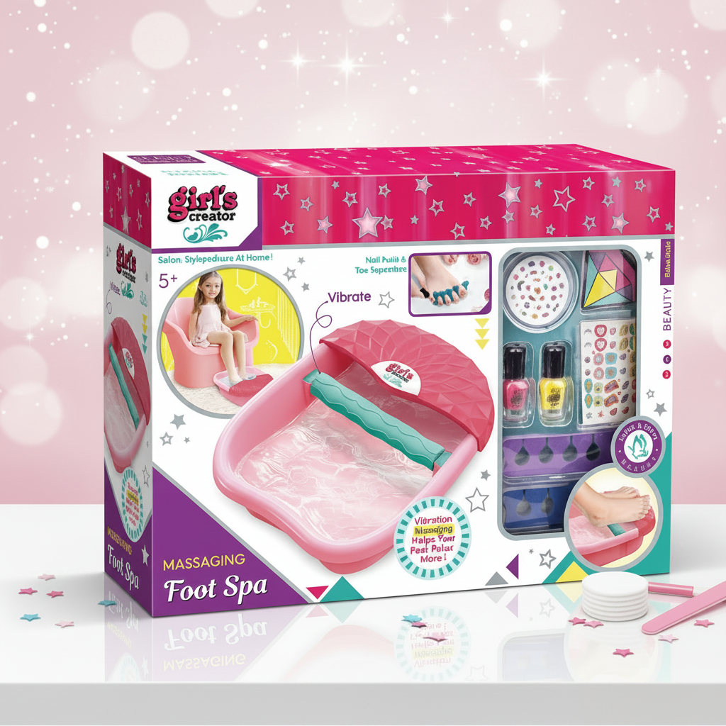 2 in 1 Foot Spa Massager with Nail Set For Kids