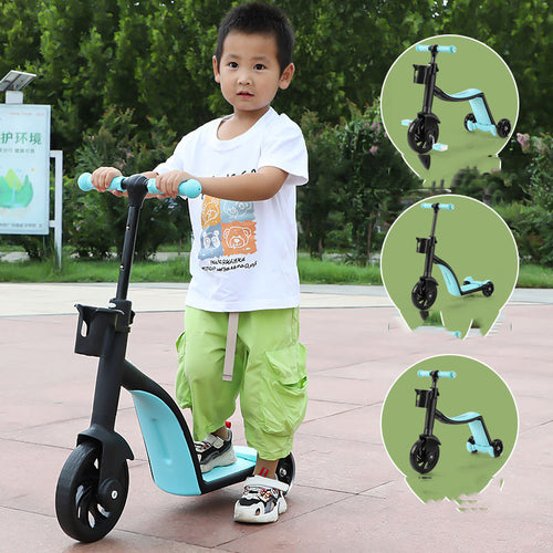 2 in 1 Kids Tricycle Scooter Convertible Balance Bike