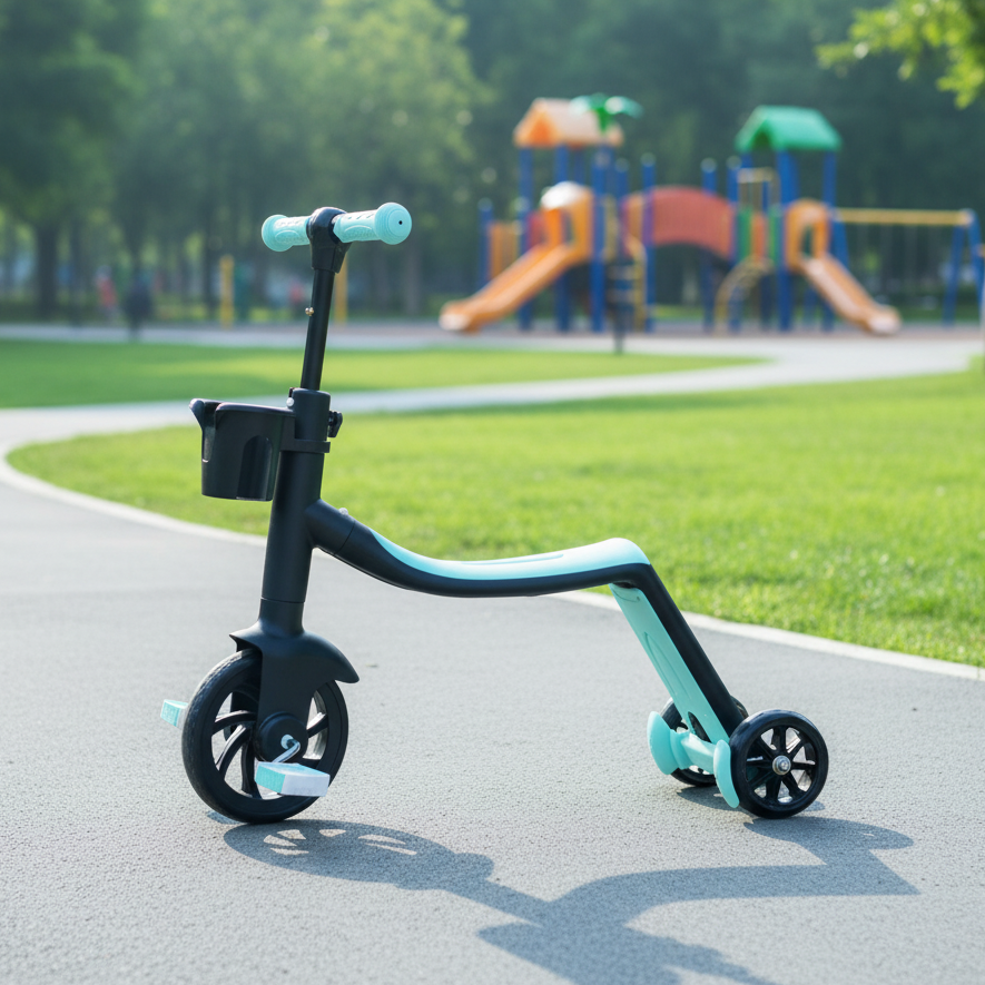 2 in 1 Kids Tricycle Scooter Convertible Balance Bike
