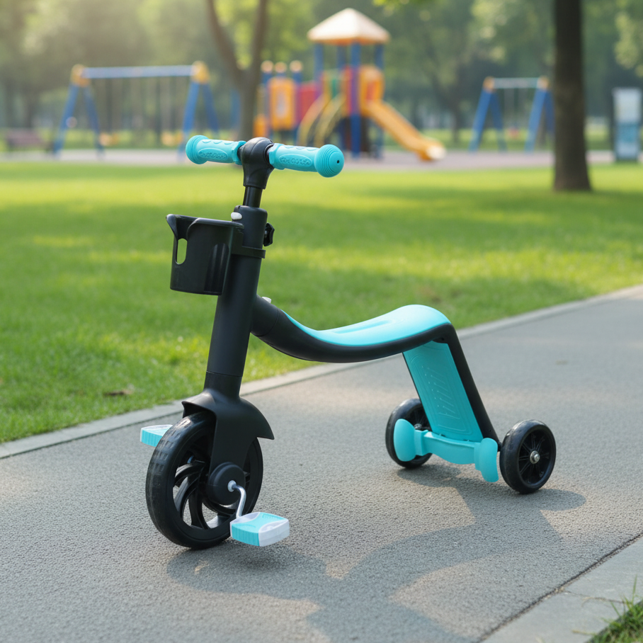 2 in 1 Kids Tricycle Scooter Convertible Balance Bike