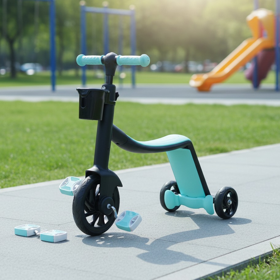 2 in 1 Kids Tricycle Scooter Convertible Balance Bike