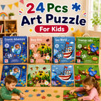 24 Pcs Art Puzzle for Kids