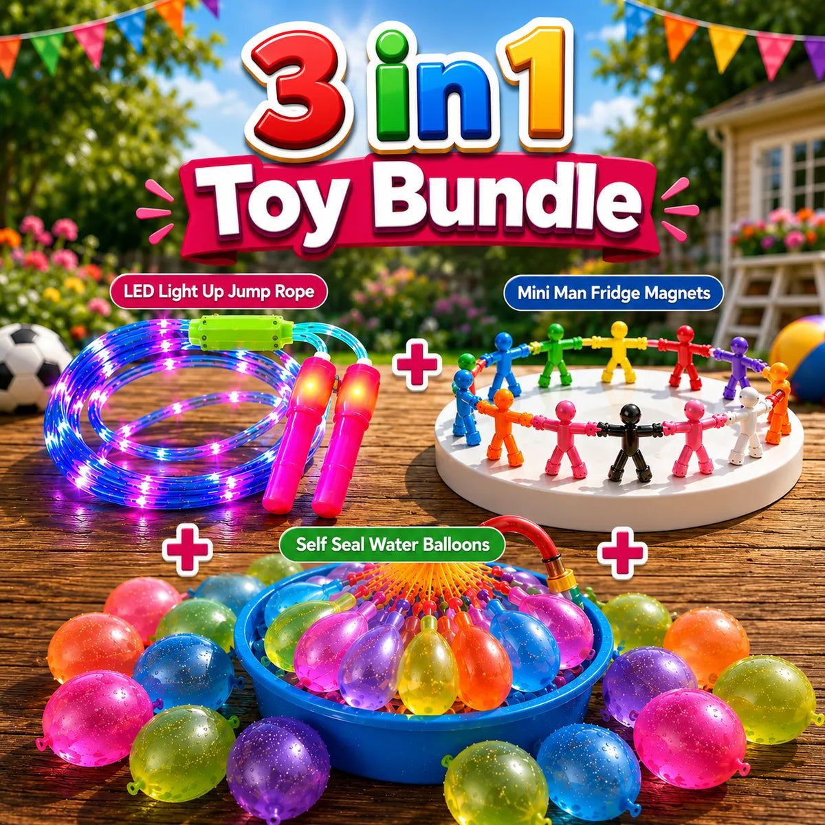 3 in 1 Active Play & Outdoor Fun Toy Bundle