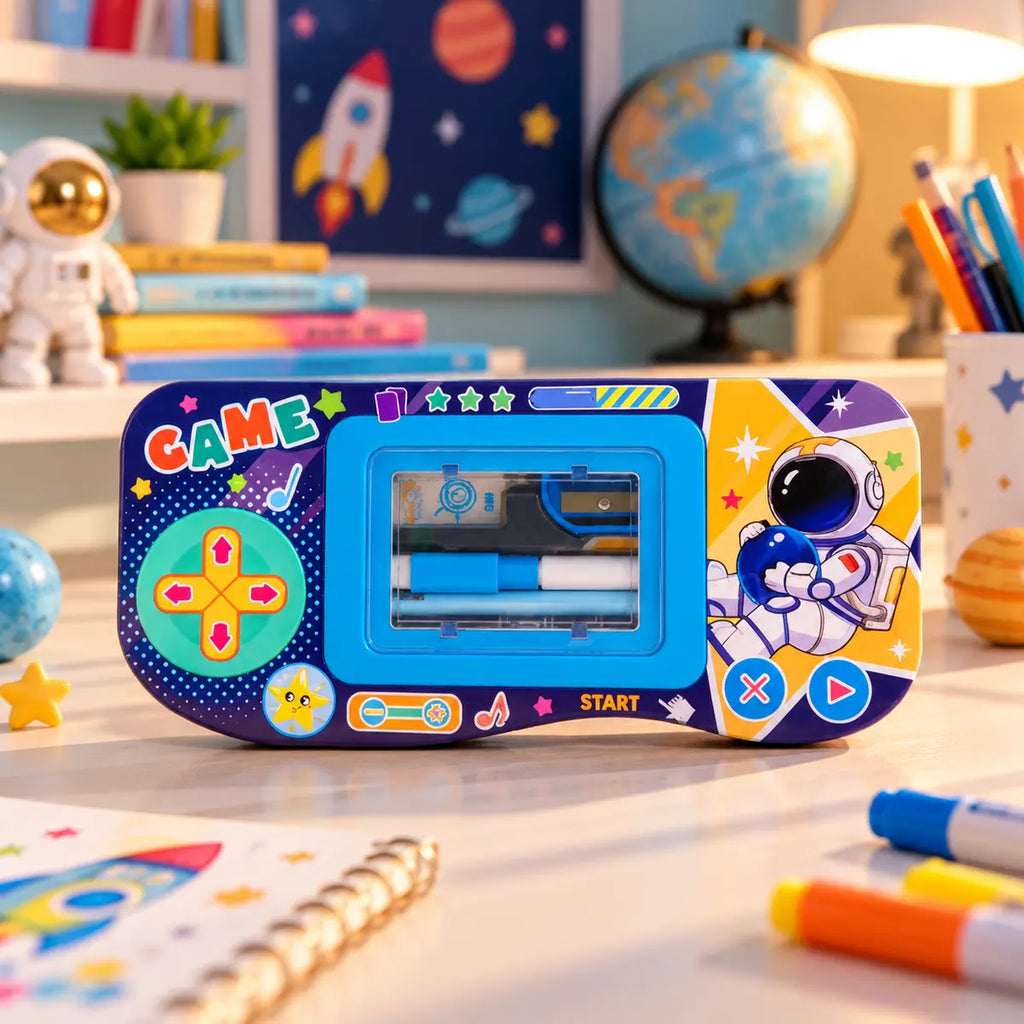 3D Metal Pencil Box Set for Kids