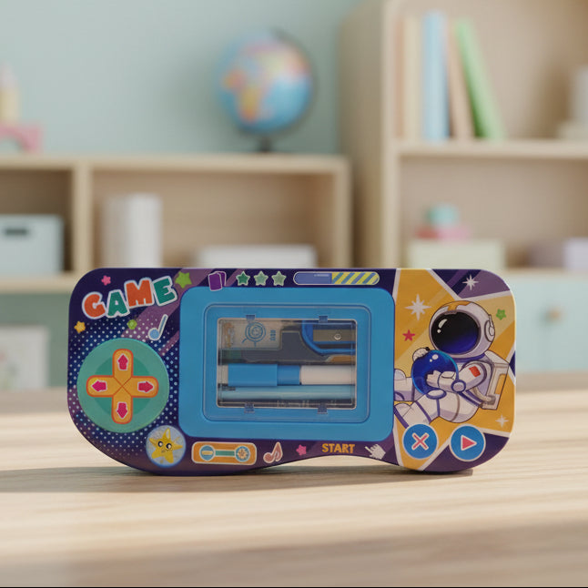3D Metal Pencil Box Set for Kids