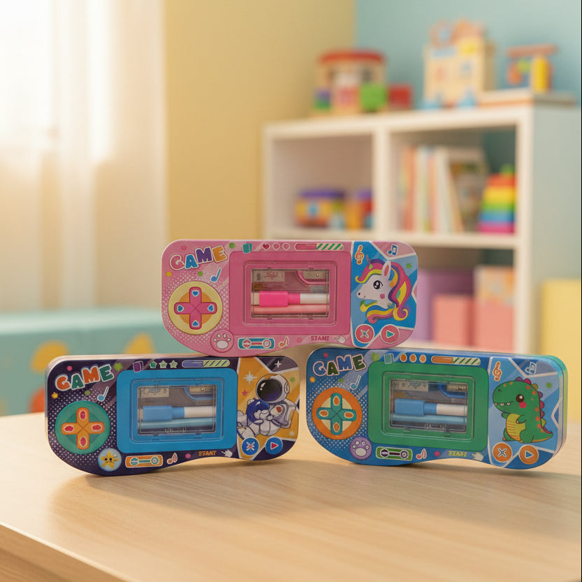 3D Metal Pencil Box Set for Kids
