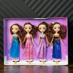 4-in-1 Princess Dress-Up Doll Set for Girls