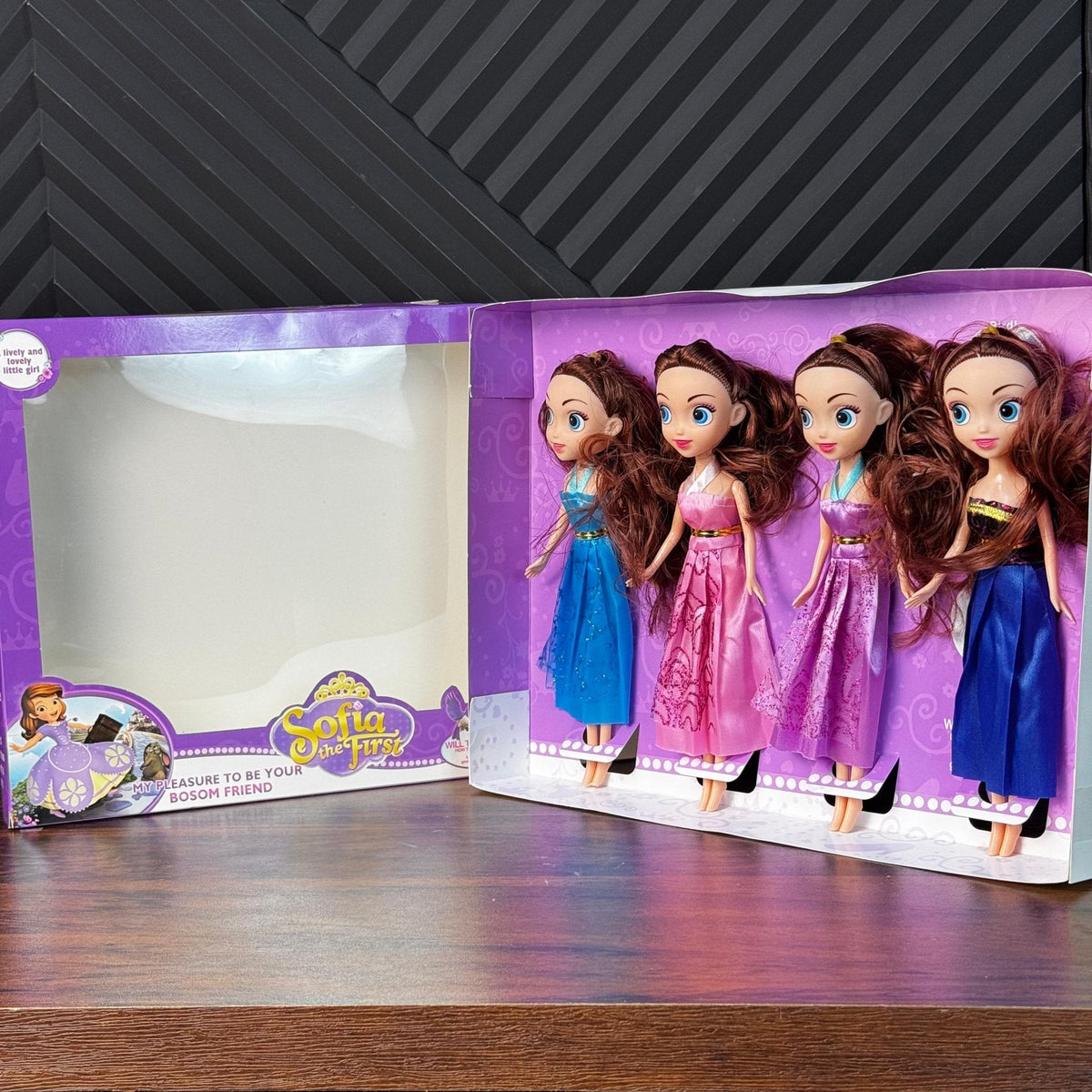 4-in-1 Princess Dress-Up Doll Set for Girls