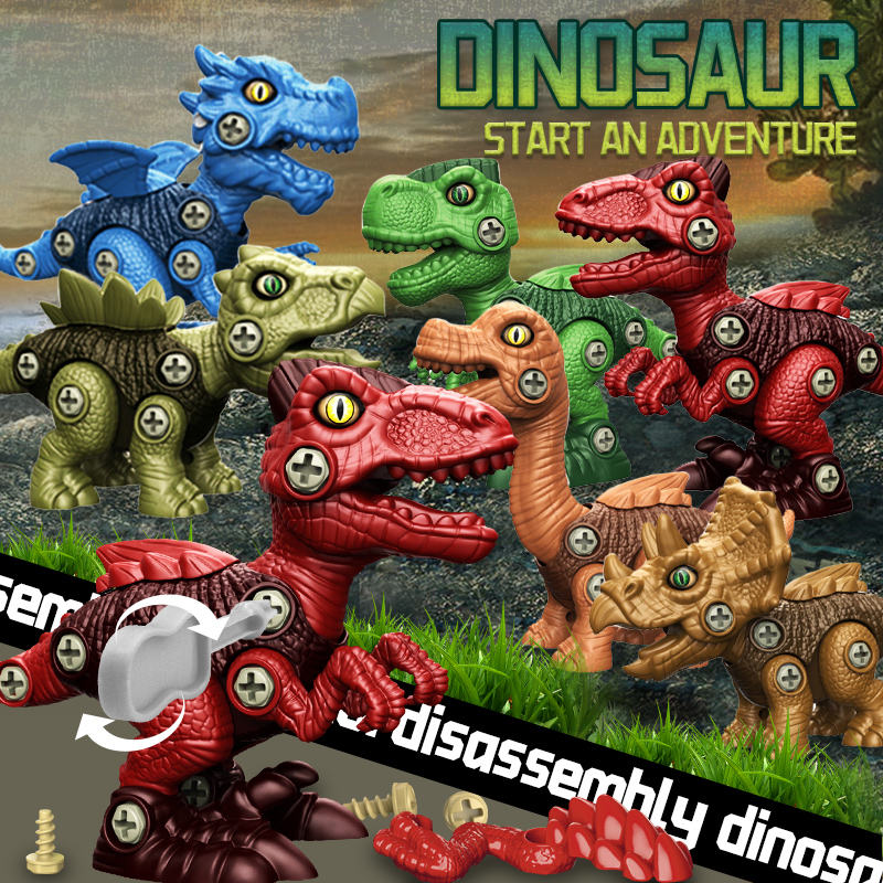4 Pcs Dinosaur Assembly Toy Set