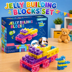 40PCS Transparent Jelly Gummy Blocks Set