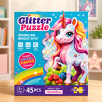 45 Pcs Unicorn Glitter Puzzle For Kids