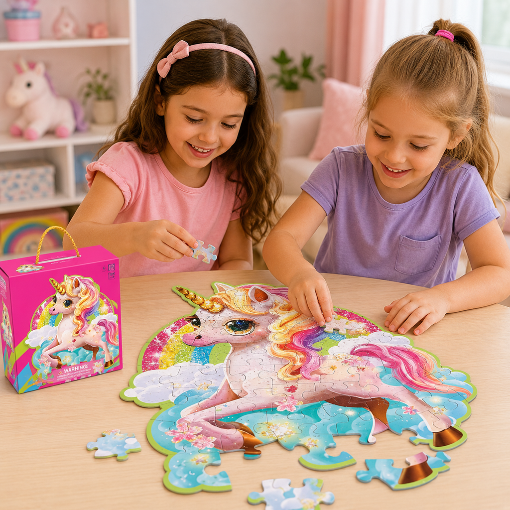 45 Pcs Unicorn Glitter Puzzle For Kids