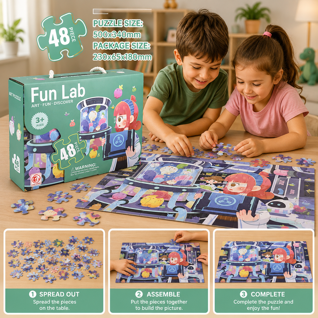 48 Pcs Educational Jigsaw Puzzle for Kids