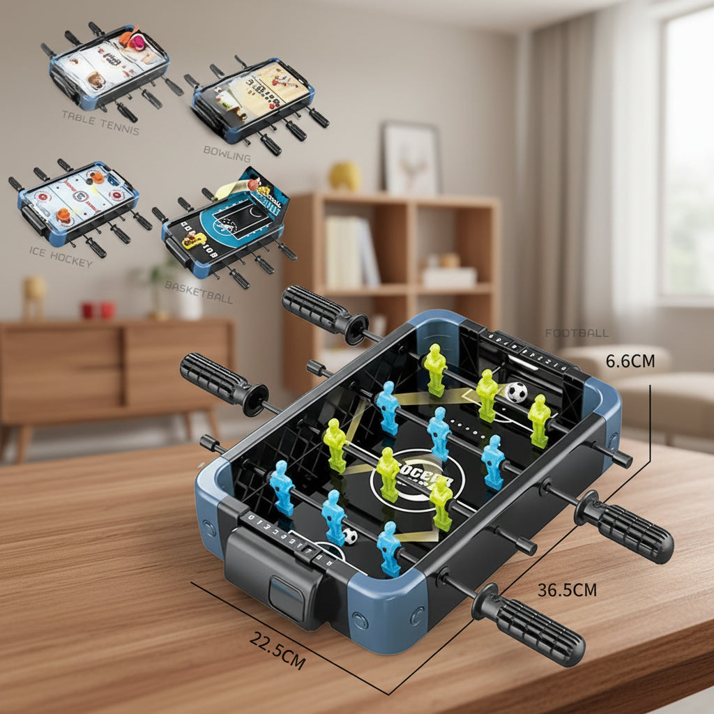 5-in-1 Multiplayer Games with Football Basketball & Table Tennis
