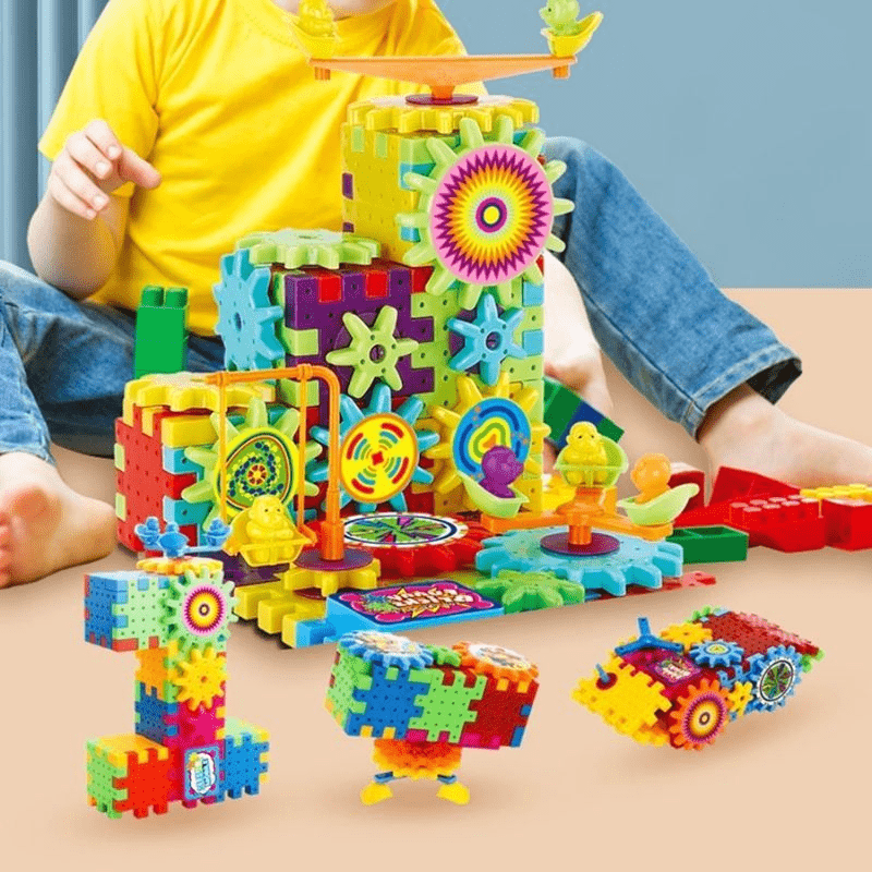 53 Pcs Electric Gear Building Block Toy for Kids