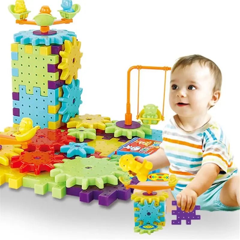 53 Pcs Electric Gear Building Block Toy for Kids