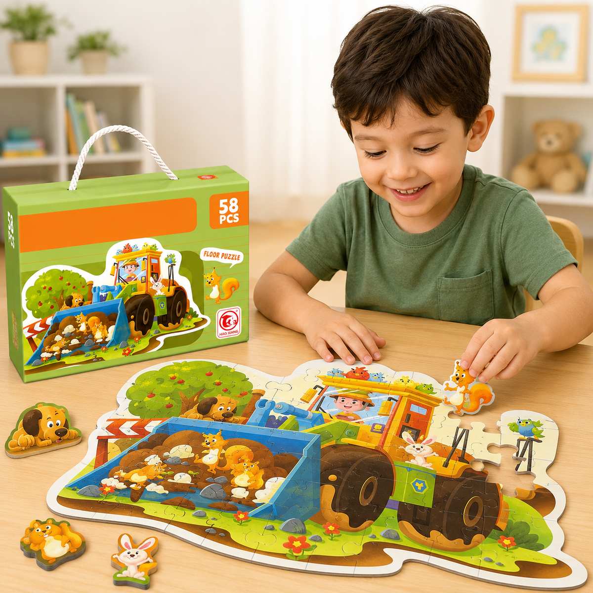 58 Pcs Trick Dozer Puzzle for Kids