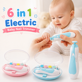 6 in 1 Electric Baby Nail Trimmer Kit (Random Color)