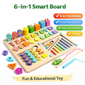 6-in-1 Montessori Wooden Smart Board