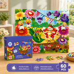 60 Pcs Insect Party Jigsaw Puzzle for Kids
