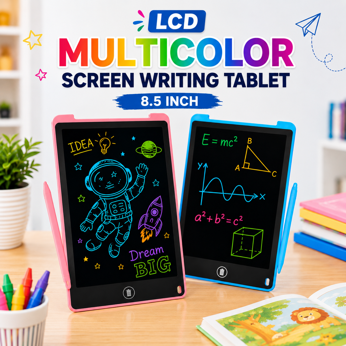 8.5" LCD Writing Tablet Multicolor