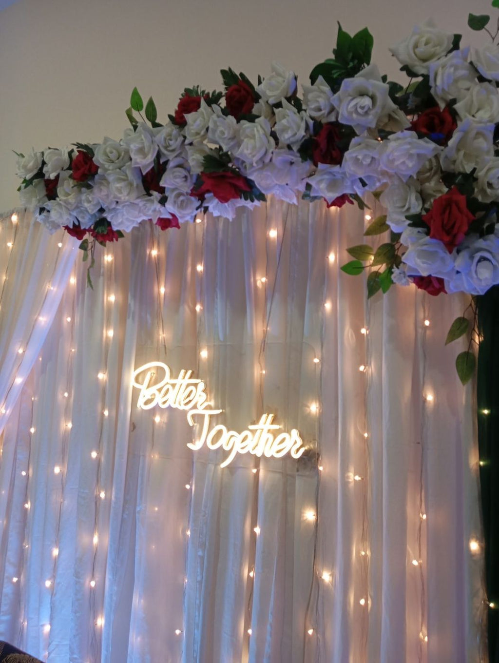 Better Together neon sign decor floral backdrop Karachi – photo 3