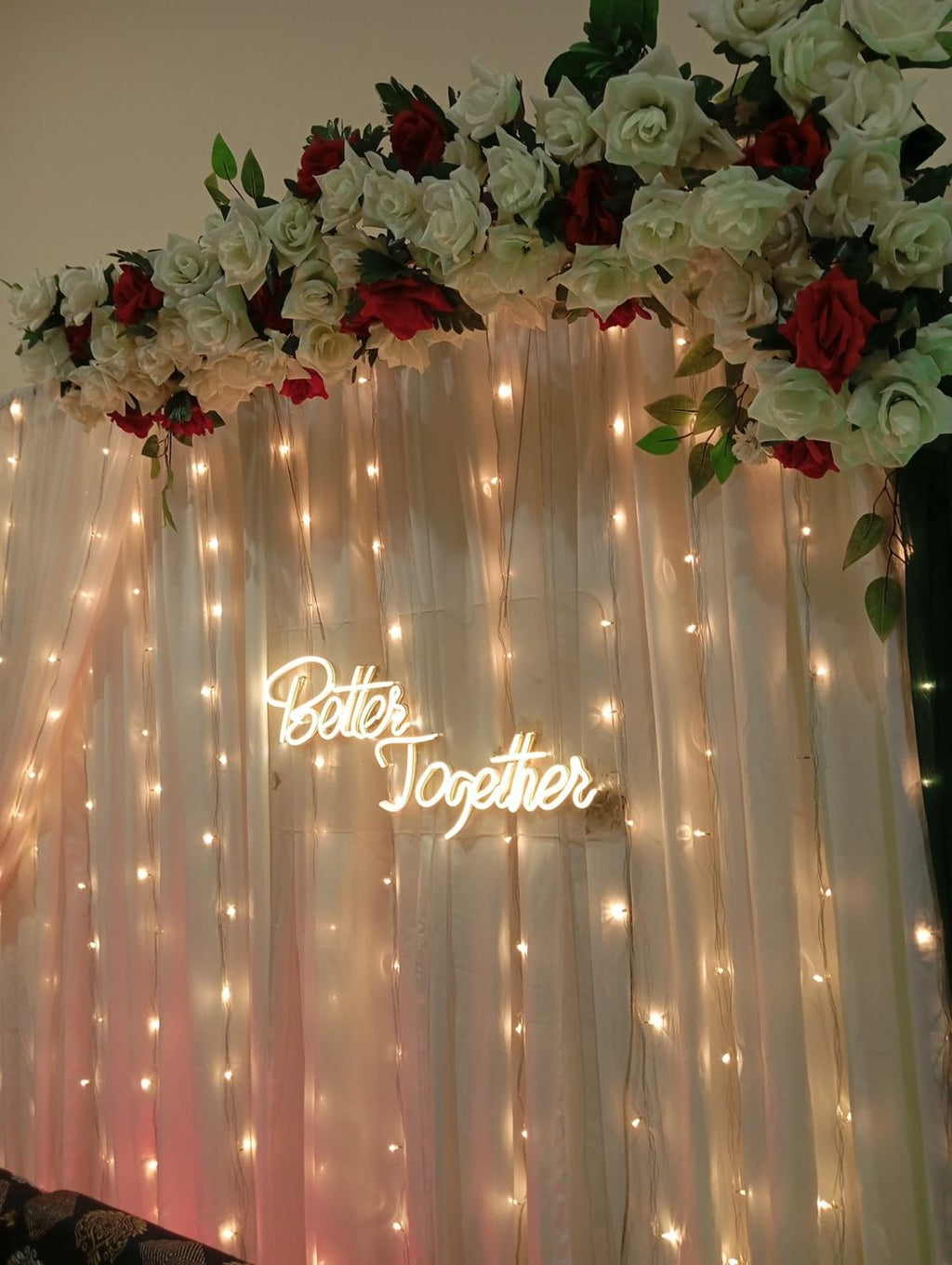 Better Together neon sign decor floral backdrop Karachi – photo 4