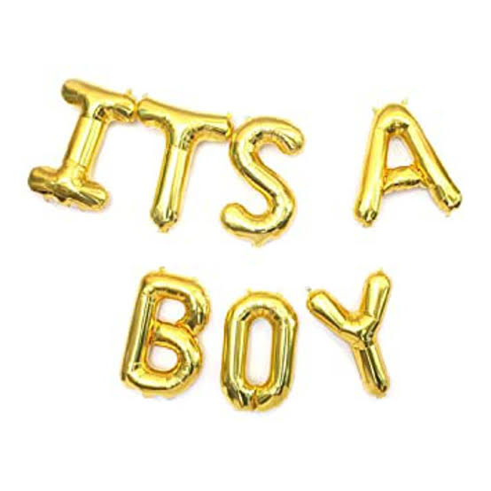 It's A Boy / It's A Girl Foil Letter Balloons