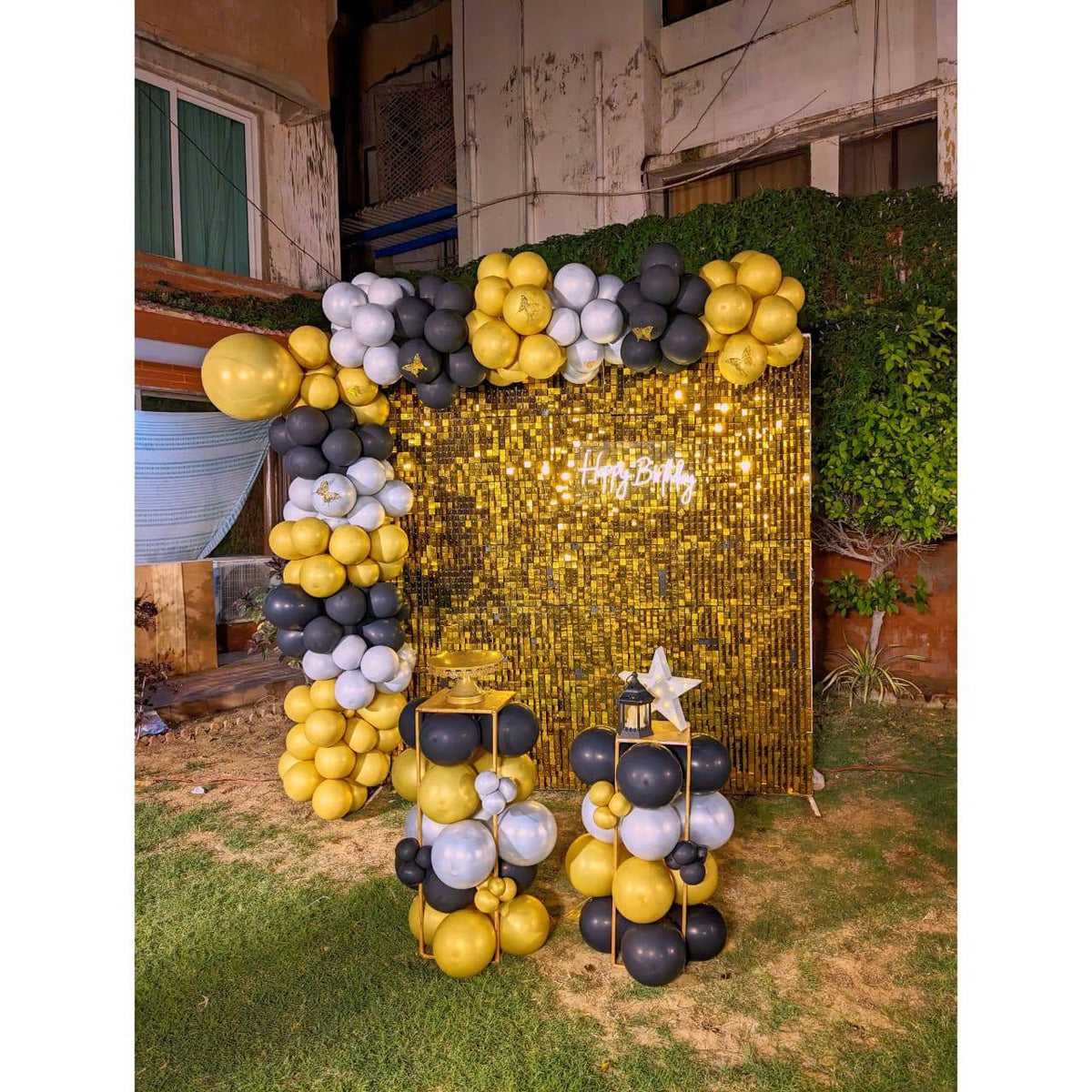 Black and Golden Theme Decor - decoration setup by Belinda Store