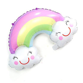 Smiling Cloud Rainbow Foil Balloon