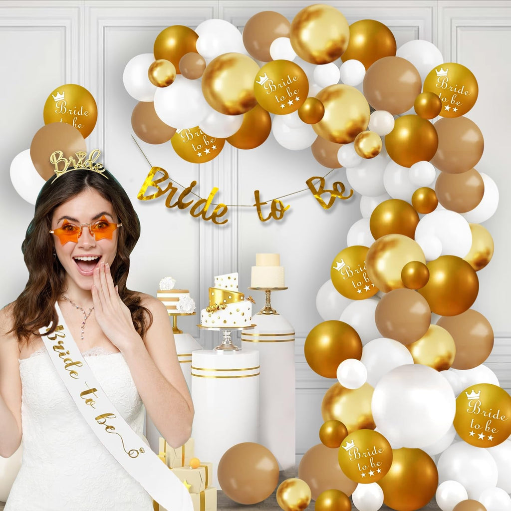 Bride To Be Decoration Set – Golden & White