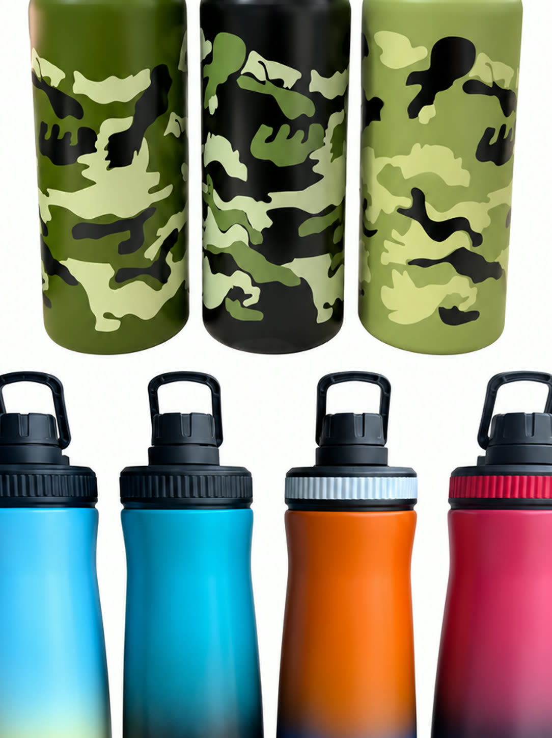 Camo Print Water Bottle for Boys | Army Style Sipp - alternate view 3