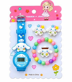 Cinnamoroll Blue Watch Jewelry Set