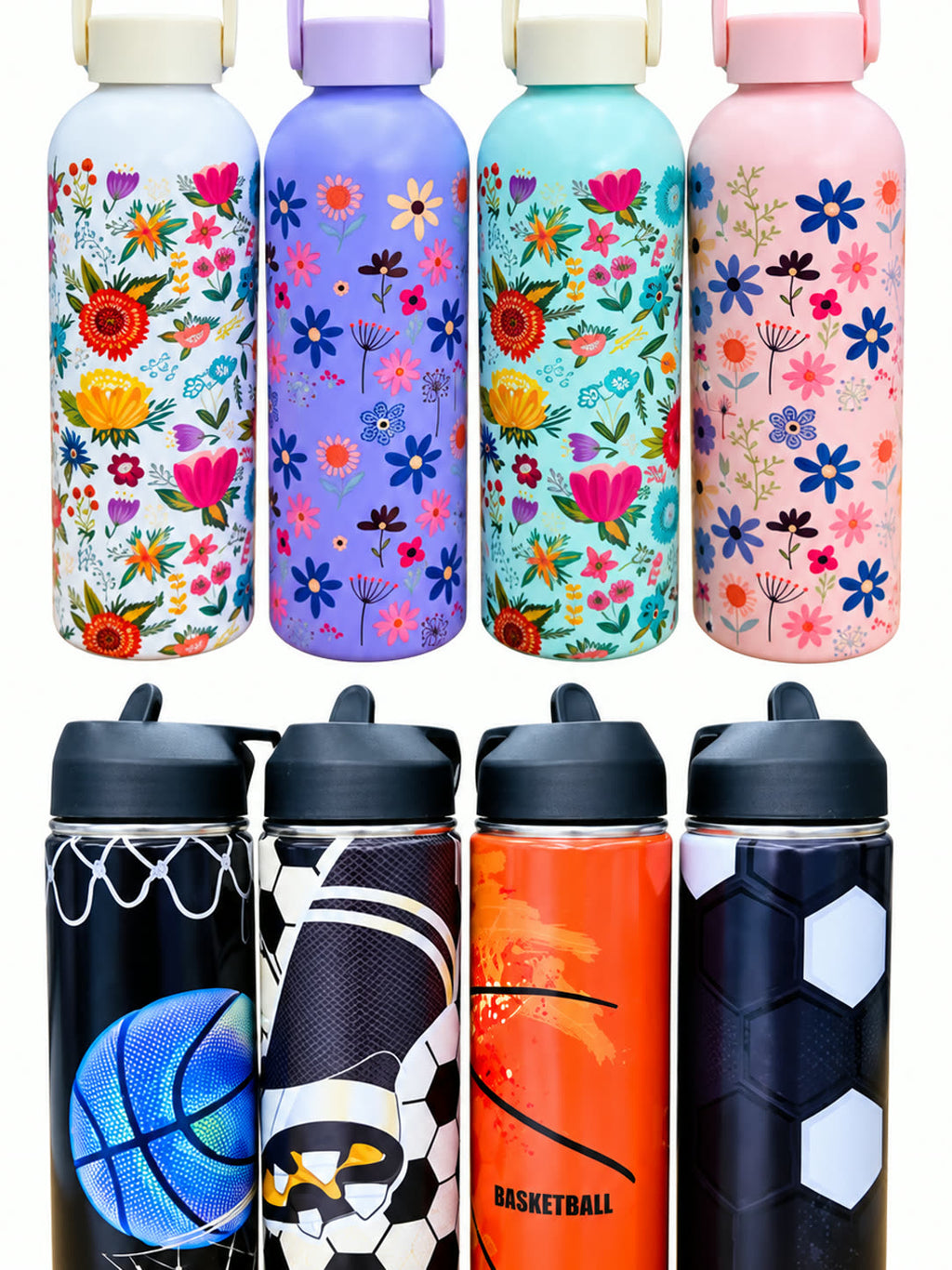 COLOR Kids Printed Water Bottle | Fun Pattern Sipp - alternate view 2
