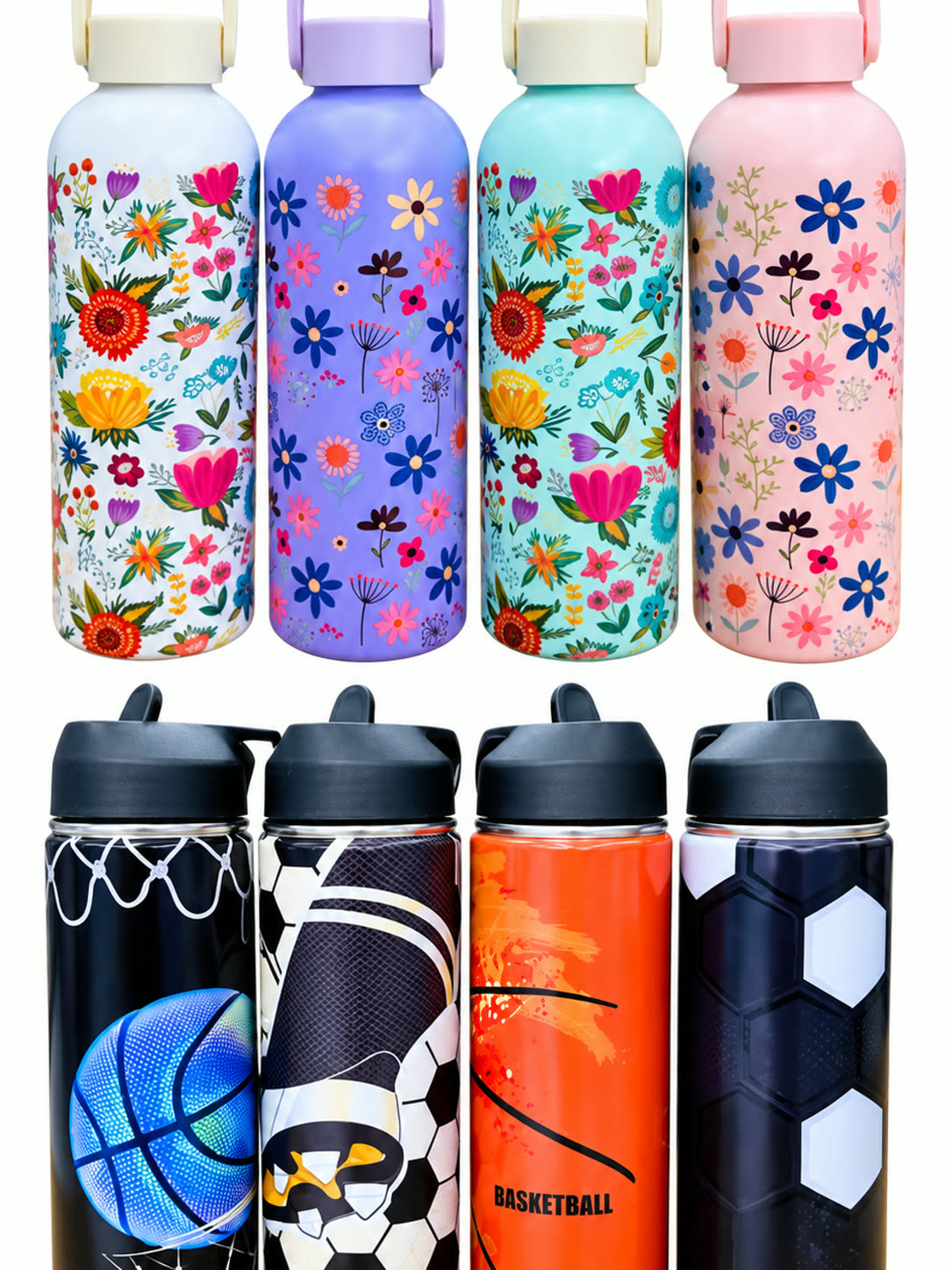 COLOR Kids Printed Water Bottle | Fun Pattern Sipp - alternate view 2