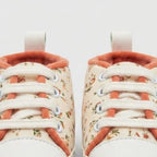 Cream Floral Lace-Up Baby Shoes design detail – soft sole baby shoes – Belinda Store
