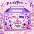Butterfly theme customized birthday goodie box with name
