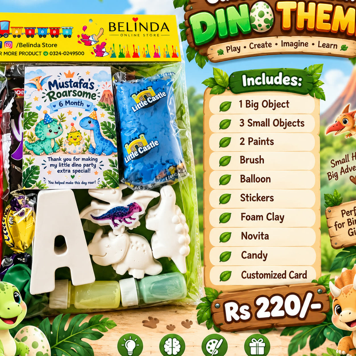 Customized Birthday Pack â Dino Theme | Personal - alternate view 2
